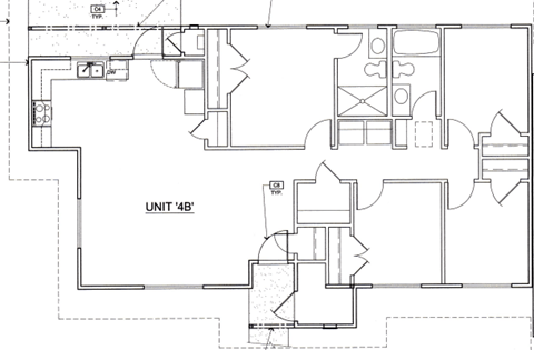 Floor plan for studio, 1356 sqft